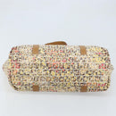 FENDI Zucchino Canvas Tote Bag Multicolor Gold Auth LNZ820V-9