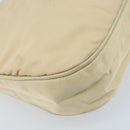 PRADA Shoulder Bag Nylon Beige Gold Auth LNZ823-17