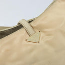 PRADA Shoulder Bag Nylon Beige Gold Auth LNZ823-9