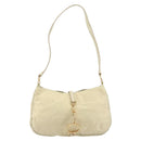 PRADA Shoulder Bag Nylon Beige Gold Auth LNZ823-13