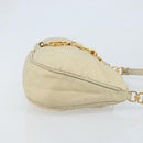 PRADA Shoulder Bag Nylon Beige Gold Auth LNZ823-3