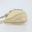 PRADA Shoulder Bag Nylon Beige Gold Auth LNZ823-4