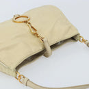 PRADA Shoulder Bag Nylon Beige Gold Auth LNZ823-6