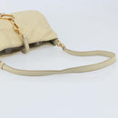 PRADA Shoulder Bag Nylon Beige Gold Auth LNZ823-7