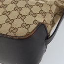 GUCCI GG Canvas Hand Bag Beige Gold 107757 Auth LNZ827-9