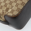 GUCCI GG Canvas Hand Bag Beige Gold 107757 Auth LNZ827-16