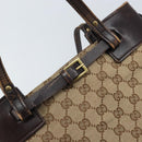 GUCCI GG Canvas Hand Bag Beige Gold 107757 Auth LNZ827-10
