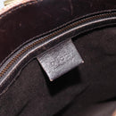 GUCCI GG Canvas Hand Bag Beige Gold 107757 Auth LNZ827-17
