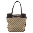 GUCCI GG Canvas Hand Bag Beige Gold 107757 Auth LNZ827-2