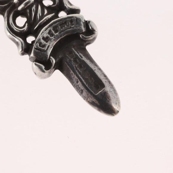 Chrome Hearts Dagger Charm Pendant Top Ag925 Silver Auth LNZ835SAV
