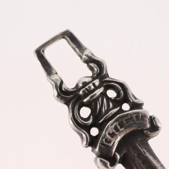 Chrome Hearts Dagger Charm Pendant Top Ag925 Silver Auth LNZ835SAV