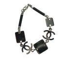 CHANEL COCO Mark Bracelet metal Silver CC Auth LNZ837V-7