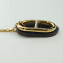 HERMES Au Maiyon Chaine d'Ancre Necklace metal Gold Auth LNZ841M-11