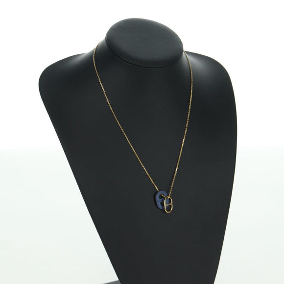 HERMES Au Maiyon Chaine d'Ancre Necklace metal Gold Auth LNZ841M