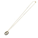 HERMES Au Maiyon Chaine d'Ancre Necklace metal Gold Auth LNZ841M-2