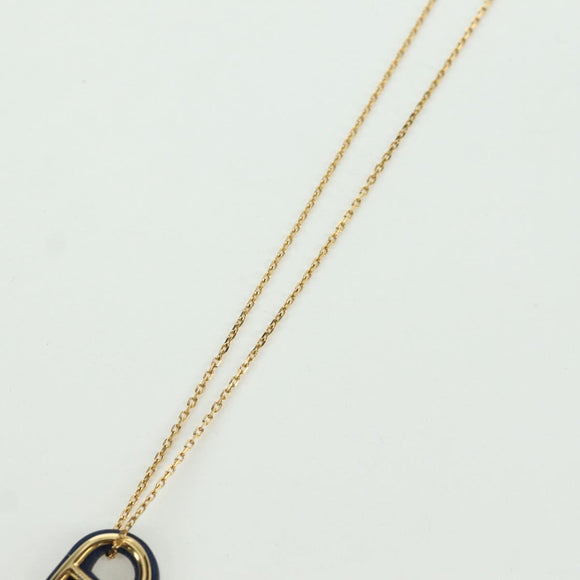 HERMES Au Maiyon Chaine d'Ancre Necklace metal Gold Auth LNZ841M