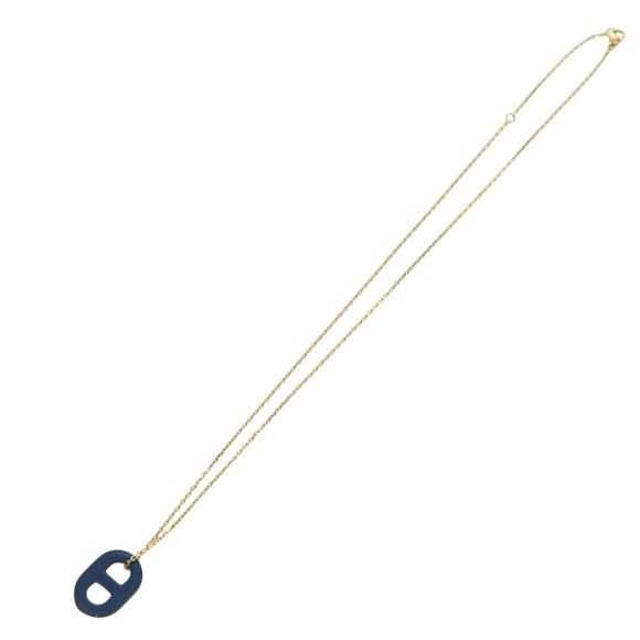 HERMES Au Maiyon Chaine d'Ancre Necklace metal Gold Auth LNZ841M