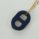 HERMES Au Maiyon Chaine d'Ancre Necklace metal Gold Auth LNZ841M-7