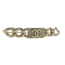 CHANEL Valletta Haarspange Metall Champagner Gold CC Auth LNZ846M-1