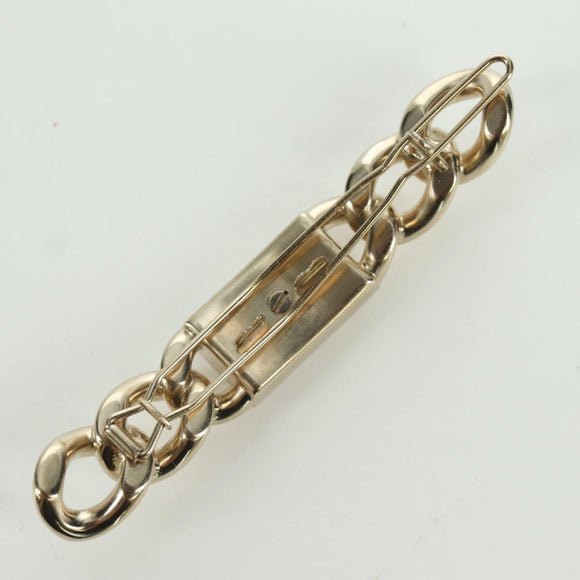 CHANEL Valletta Haarspange Metall Champagner Gold CC Auth LNZ846M