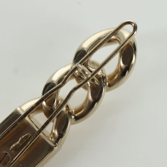 CHANEL Valletta Haarspange Metall Champagner Gold CC Auth LNZ846M