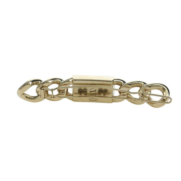 CHANEL Valletta Haarspange Metall Champagner Gold CC Auth LNZ846M