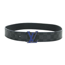 LOUIS VUITTON Damier Graphite Ceinture LV Printed Initials 102 cm Auth LNZ847M-1