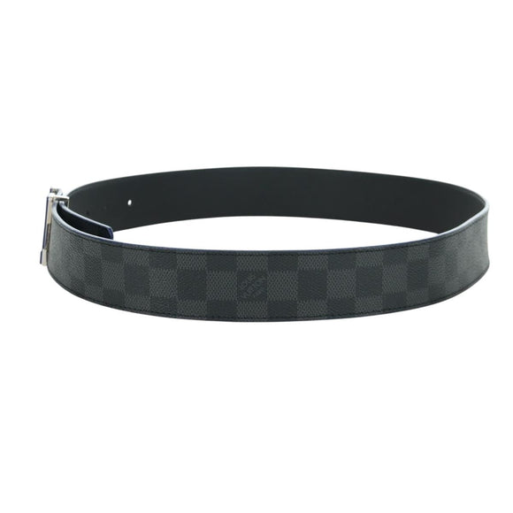 LOUIS VUITTON Damier Graphite Ceinture LV Printed Initials 40.2"" Auth LNZ847M