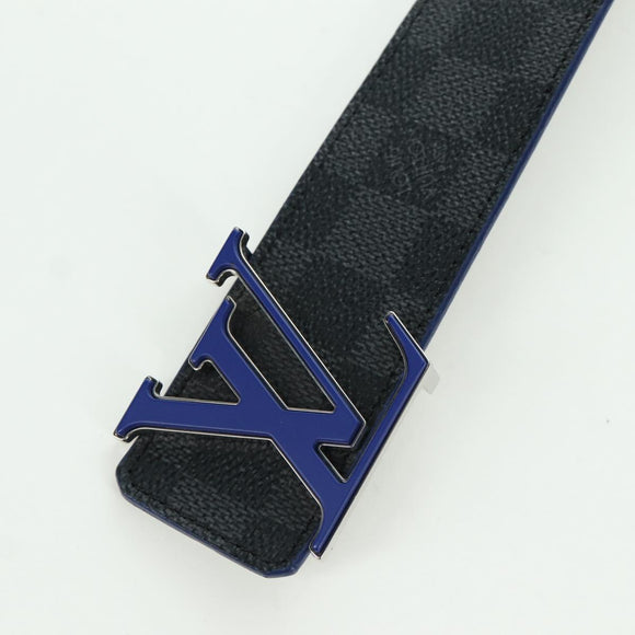 LOUIS VUITTON Damier Graphite Ceinture LV Printed Initials 102 cm Auth LNZ847M