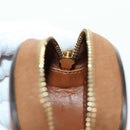 CELINE Triomphe Coin Purse Leather Brown Gold Auth LNZ851M-15