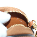 CELINE Triomphe Coin Purse Leather Brown Gold Auth LNZ851M-17