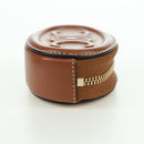 CELINE Triomphe Coin Purse Leather Brown Gold Auth LNZ851M-4