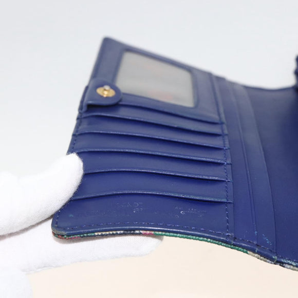 Vivienne Westwood Long Wallet PVC Multicolor Gold Auth LNZ856