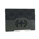 GUCCI GG Supreme Card Case PVC Black Auth LNZ857V-1