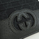 GUCCI GG Supreme Card Case PVC Black Auth LNZ857V-18
