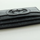 GUCCI GG Supreme Card Case PVC Black Auth LNZ857V-8
