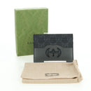 GUCCI GG Supreme Card Case PVC Black Auth LNZ857V-12