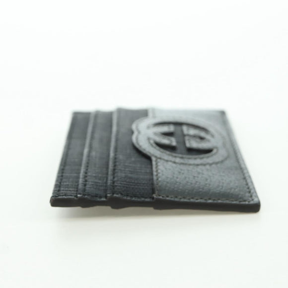 GUCCI GG Supreme Card Case PVC Black Auth LNZ857V