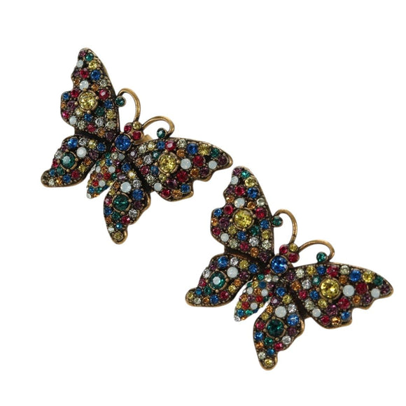 GUCCI Pierce Earring metal Multicolor Auth LNZ860V