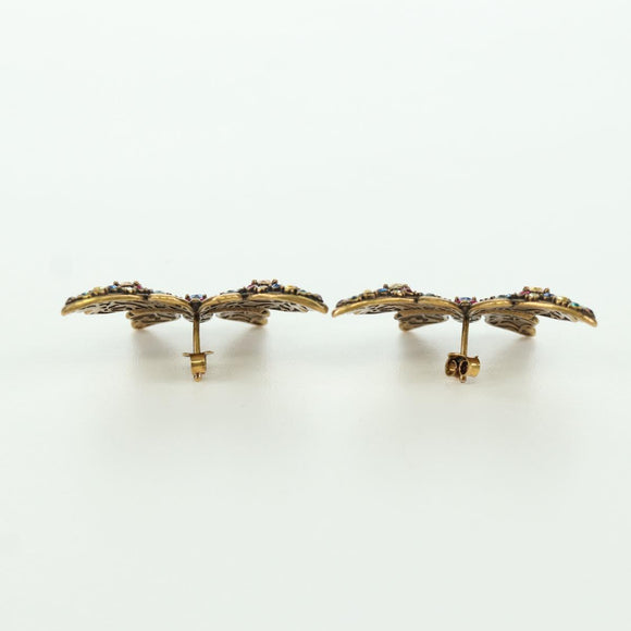 GUCCI Pierce Earring metal Multicolor Auth LNZ860V