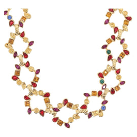 SAINT LAURENT Necklace metal Gold Tone Auth LNZ864