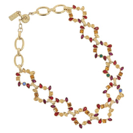 SAINT LAURENT Necklace metal Gold Tone Auth LNZ864 - 0