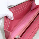 CHANEL Matelasse Long Wallet Lamb Skin Silver CC Auth LNZ865A-21