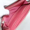 CHANEL Matelasse Long Wallet Lamb Skin Silver CC Auth LNZ865A-23