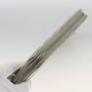 CHANEL Matelasse Long Wallet Lamb Skin Silver CC Auth LNZ865A-5