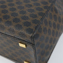 CELINE Macadam Canvas Hand Bag PVC Leather Black Gold Auth LNZ872A-9