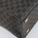 CELINE Macadam Canvas Hand Bag PVC Leather Black Gold Auth LNZ872A-14