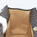 CELINE Macadam Canvas Hand Bag PVC Leather Black Gold Auth LNZ872A-18