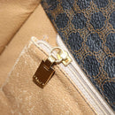 CELINE Macadam Canvas Hand Bag PVC Leather Black Gold Auth LNZ872A-20