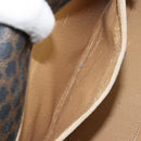 CELINE Macadam Canvas Hand Bag PVC Leather Black Gold Auth LNZ872A-21